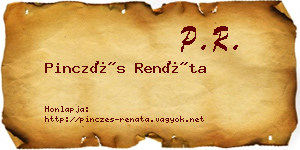 Pinczés Renáta névjegykártya