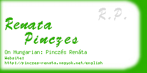 renata pinczes business card