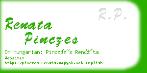 renata pinczes business card